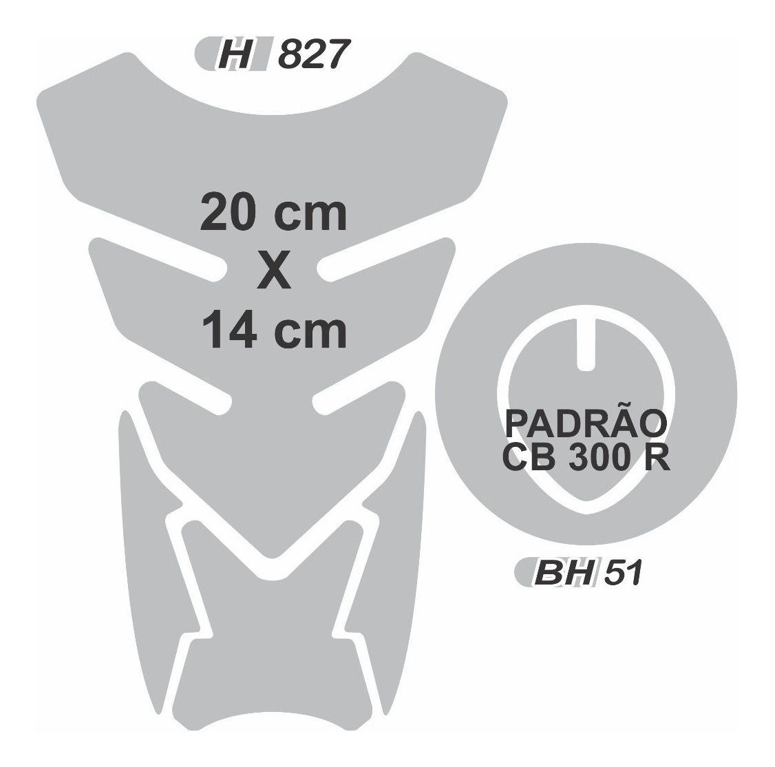 Adesivo Cb300r Tankpad Bocal Refletivo Ploter H827 Resitank