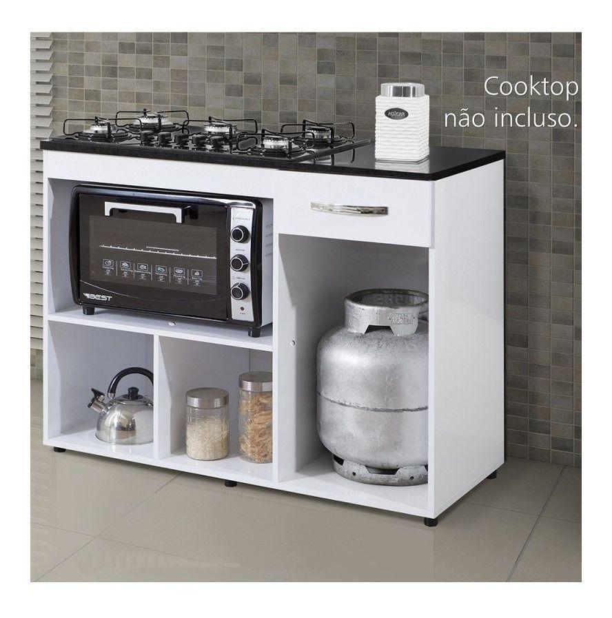 Balc O Para Cooktop Bocas Portas Gaveta Violeta Kaiki M Veis