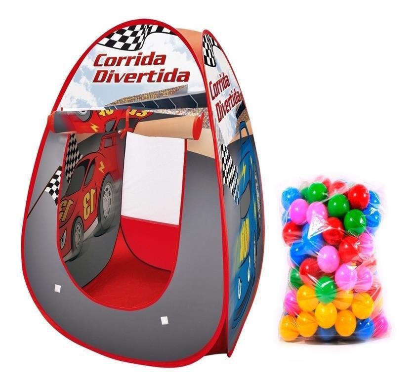 Barraca Infantil Corrida C 100 Bolas Piscina De Bolinhas DM TOYS