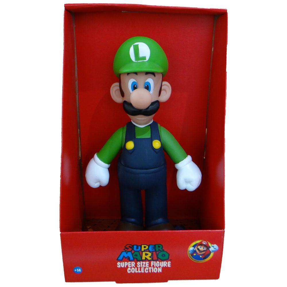 Boneco Luigi Super Mario Bros Grande Kart 64 Super Size Figure