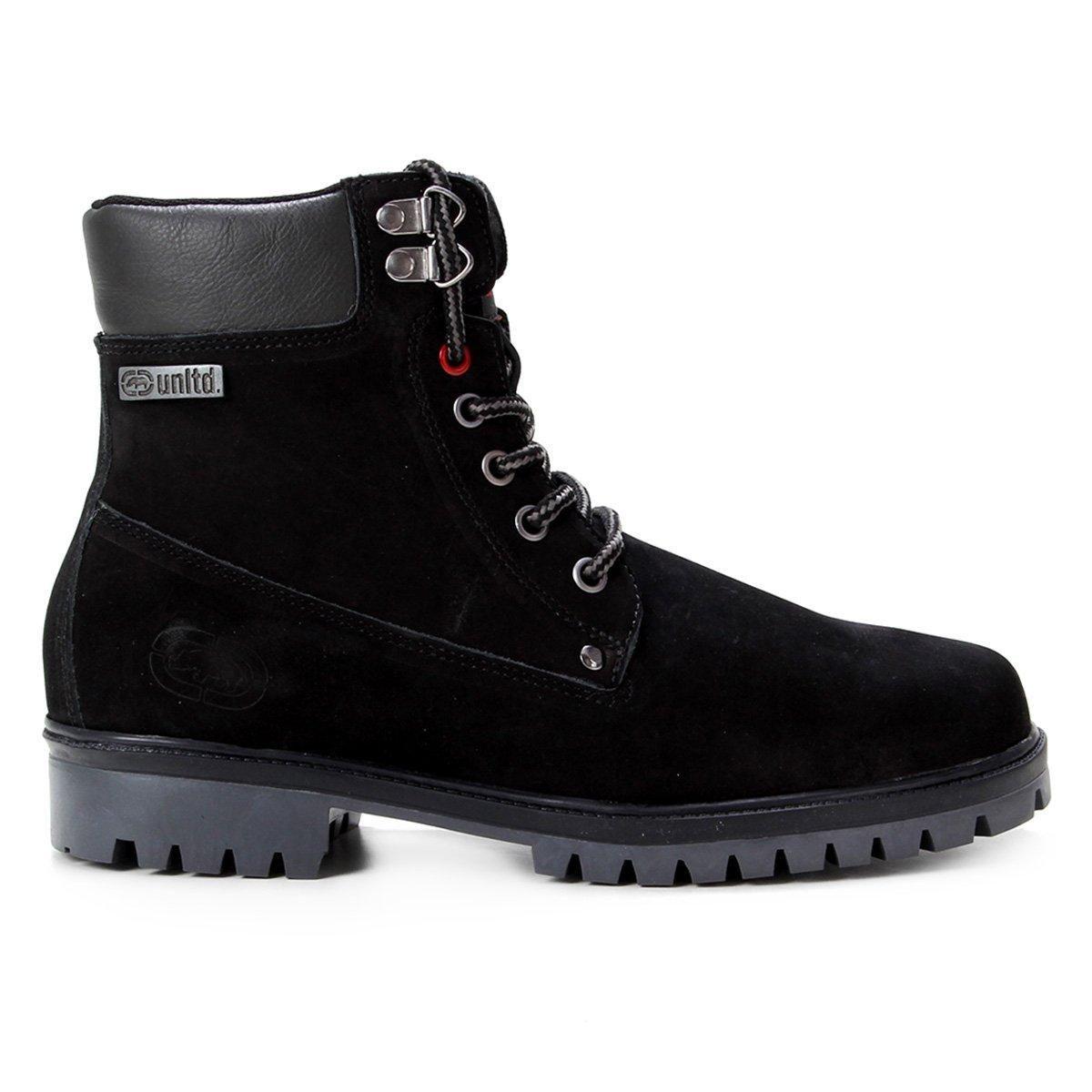 Bota Couro Ecko Cano Alto Nobuck Adventure Masculina Bota Para