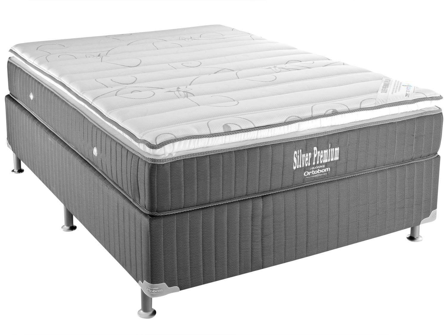 Cama Box Casal Box Colchão Ortobom Mola 59cm de Altura Physical