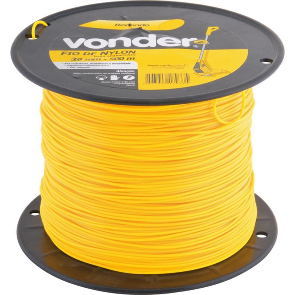 Fio de nylon 3 mm rolo 500 metros Vonder Acessórios de