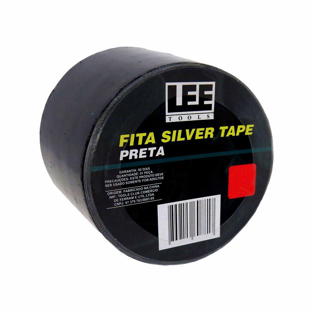 Fita Silver Tape Adesiva Preta M X Mm Leetools Multiuso Lee Tools