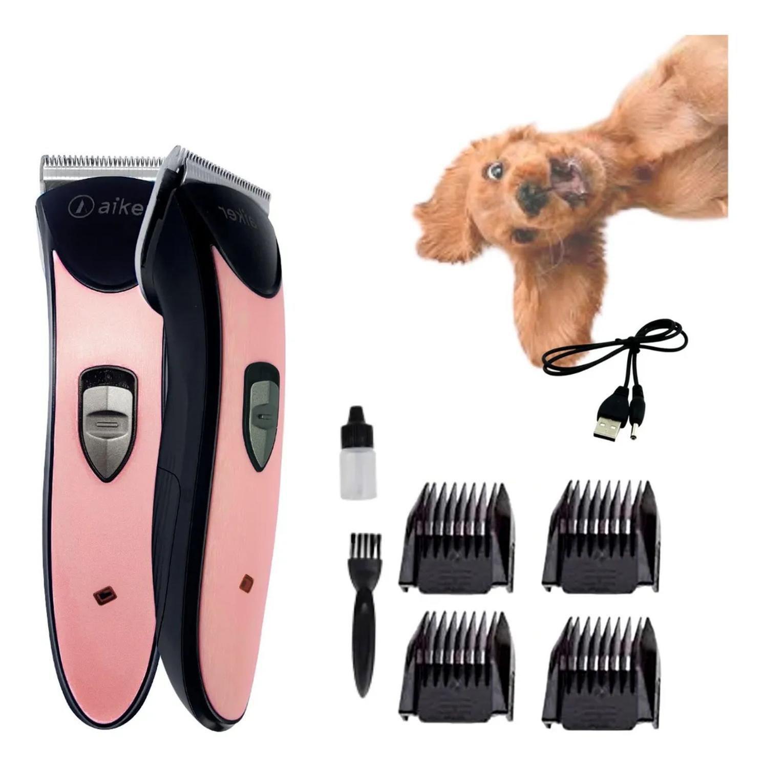 Maquina Tosar Cortar Pelo Cachorro Gato Clipper Bivolt V Usb Sem