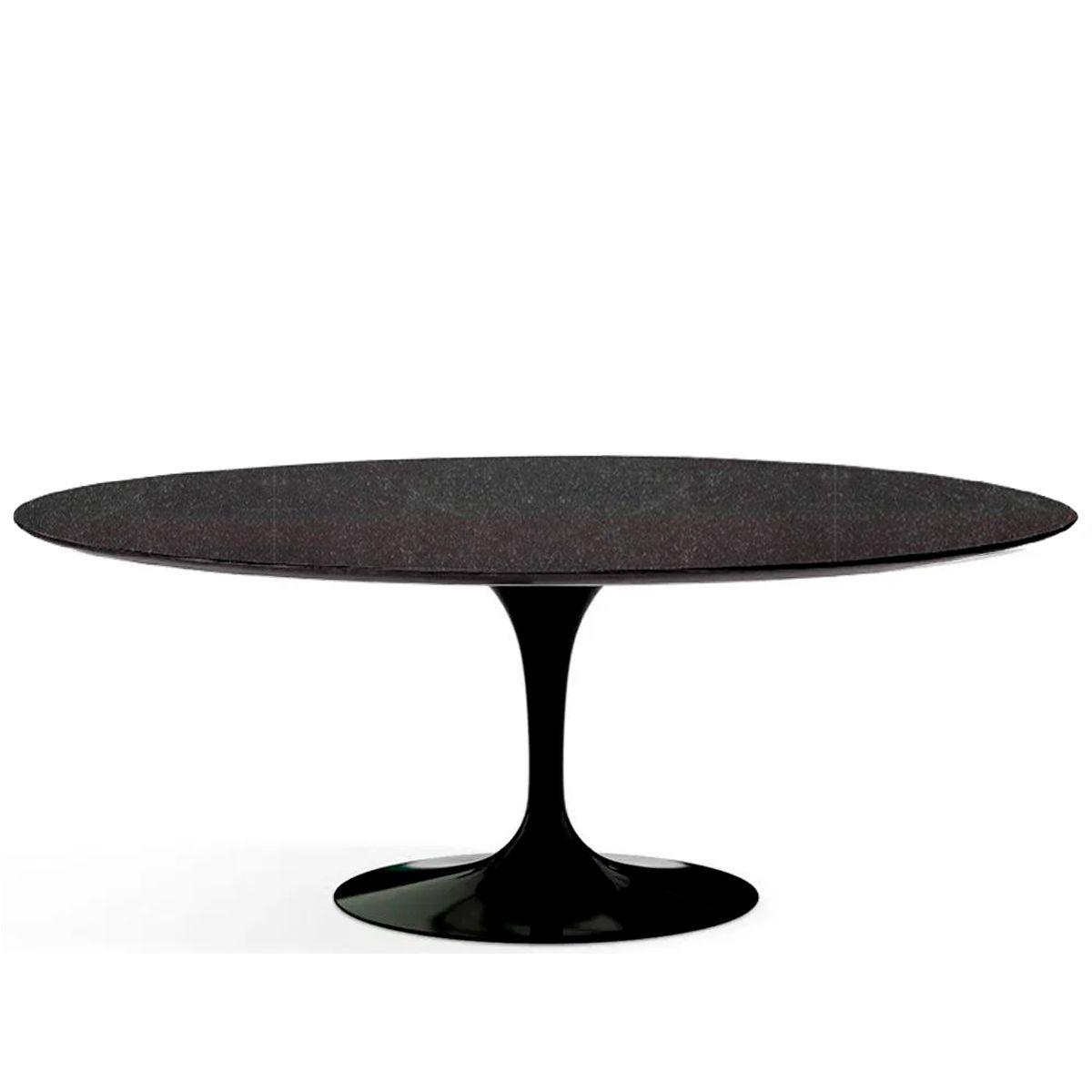 Mesa De Jantar Saarinen Oval Preta Tampo Em Pedra 1 60x0 90m TATU