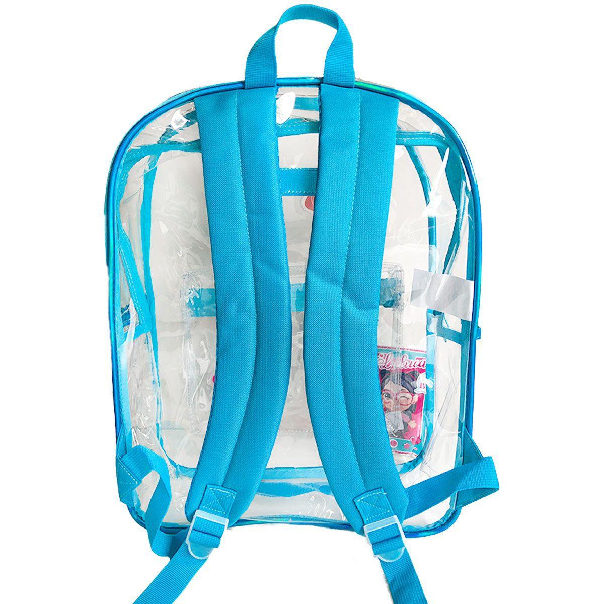 Mochila Bolsa De Costa Transparente Luluca Pandinha Escolar Yotuber