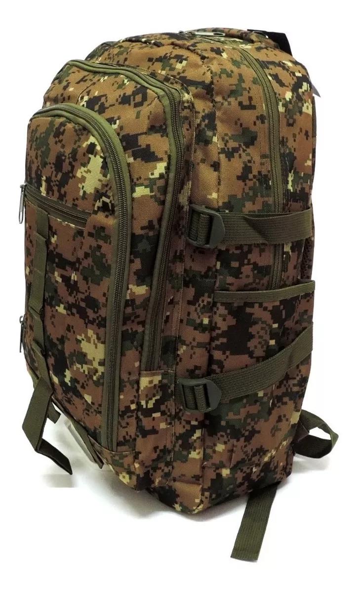 Mochila Militar Refor Ada De Lona Ex Rcito Costas Camuflada Grande