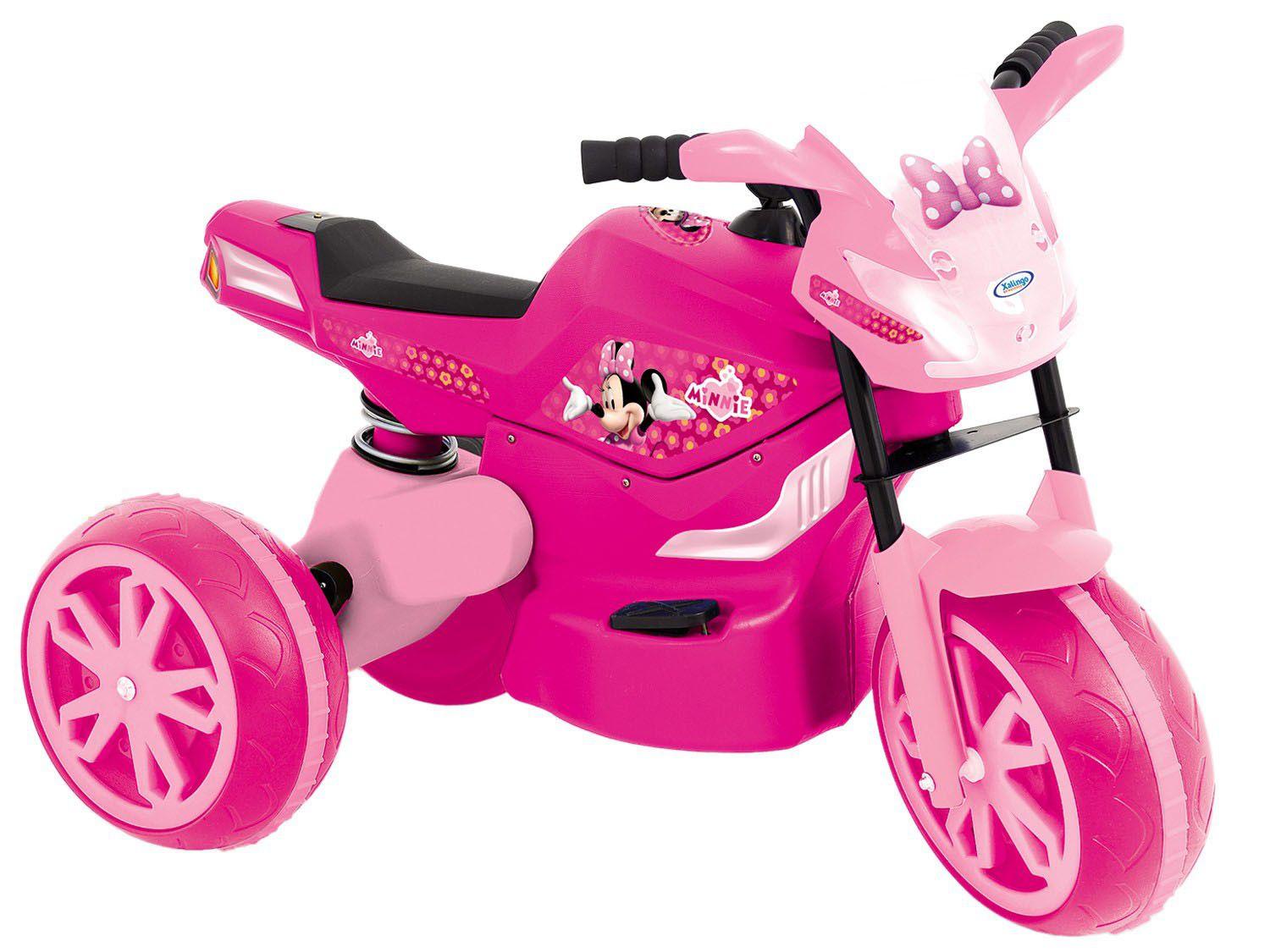 Moto Elétrica Infantil Disney Minnie Sistema de Amortecedor