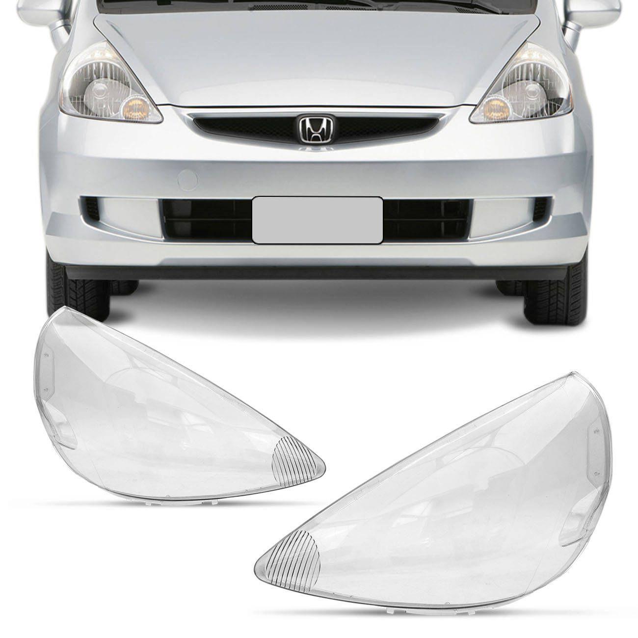 Par Lente Farol Honda Fit Transparente