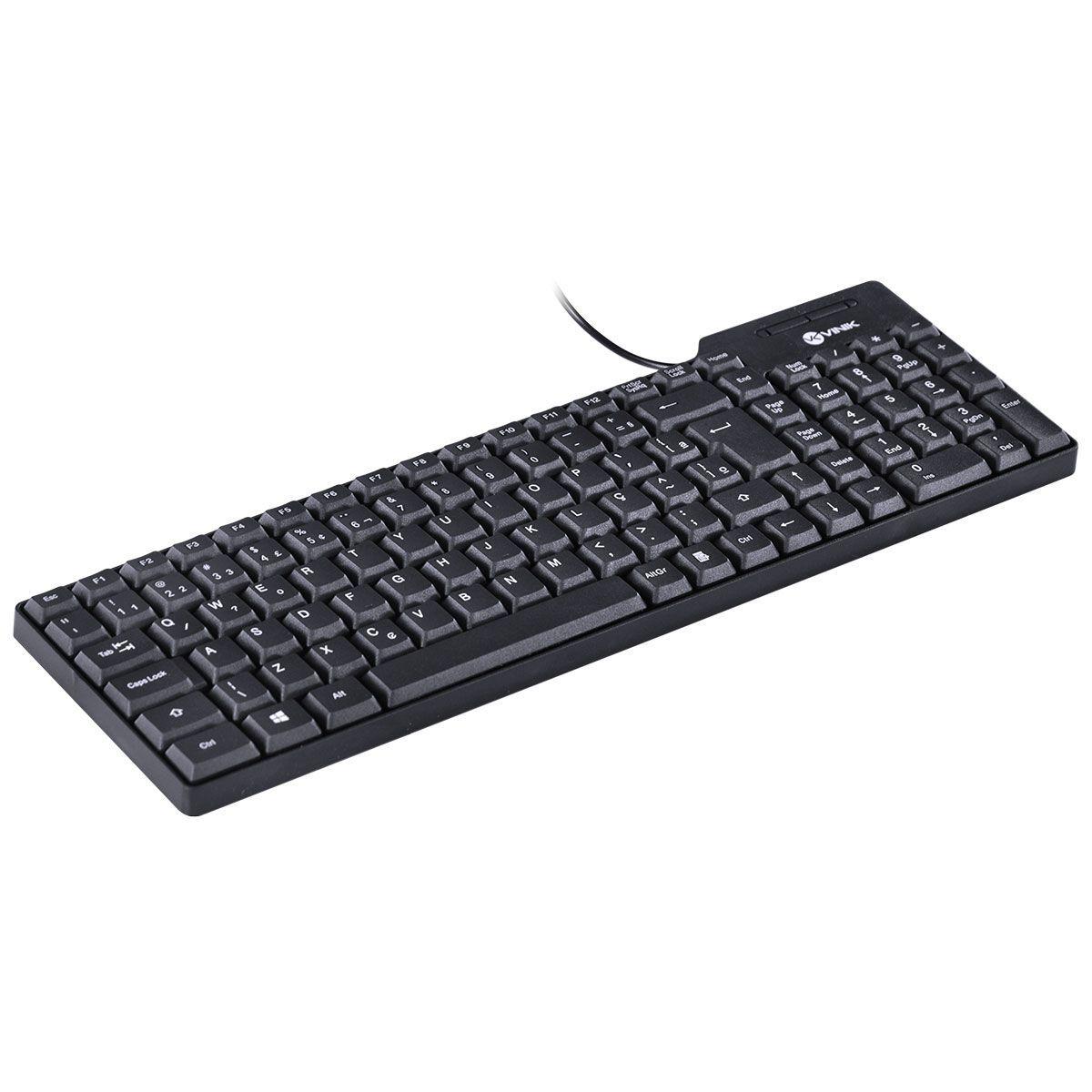 Teclado Compacto Usb Dynamic Abnt M Preto Dt Vinik Teclado