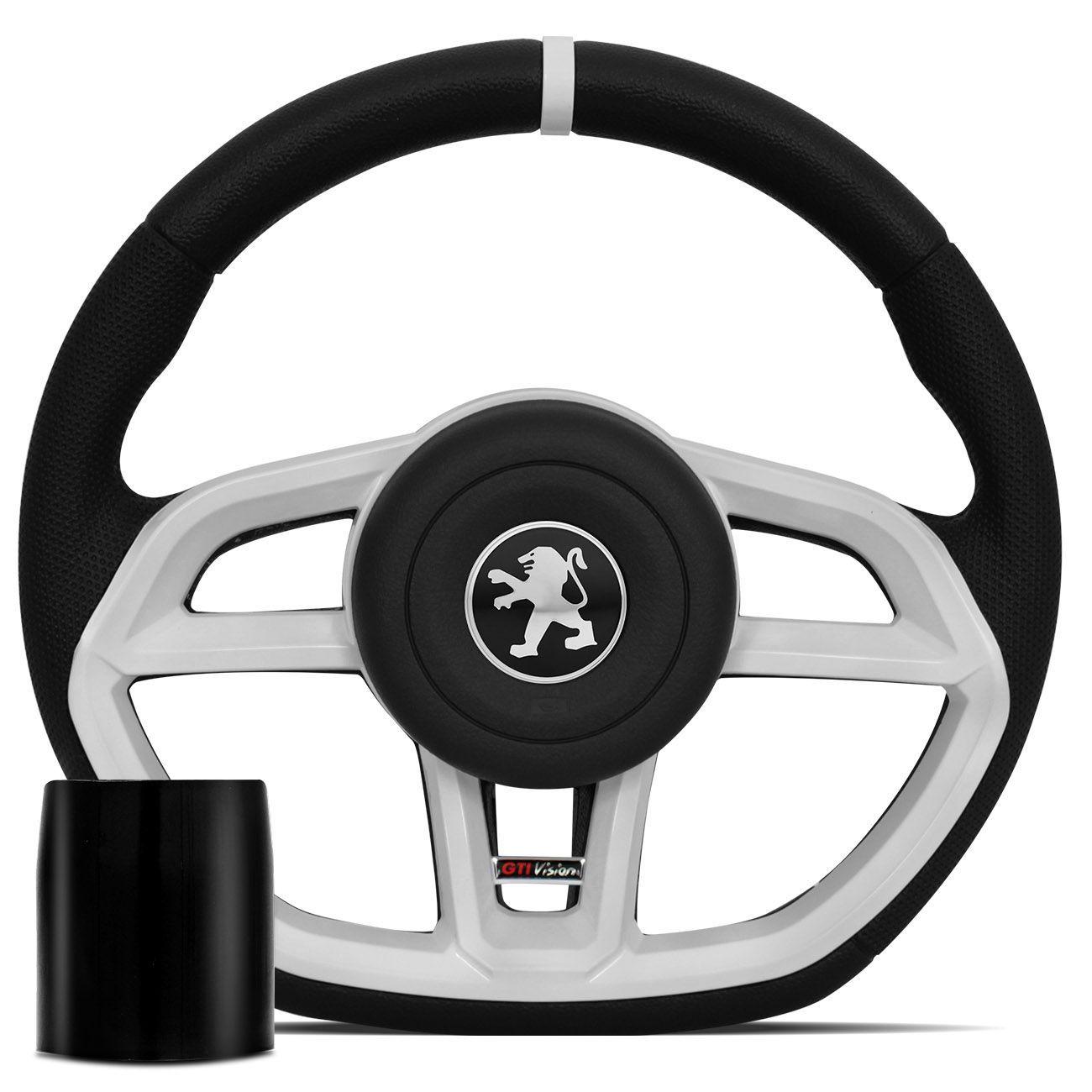 Volante Esportivo Golf Gti Vision Preto Branco Cubo Peugeot