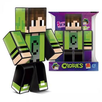 Boneco Cadres 25cm Minecraft Articulado Gamer Skin Stremears Algazarra