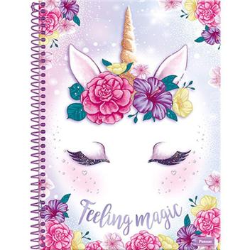 Caderno Universit Rio X Foroni Fls Unicornio Caderno