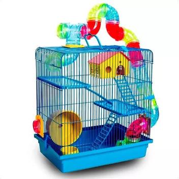 Gaiola De Hamster Tubo Super Luxo Casa Grande 3 Andares Tubo Jel