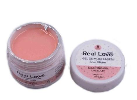 Gel Construtor Glitter Real Love Nude Pink Ml Gel Para Unhas