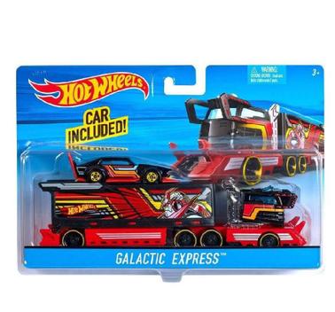 Hot Wheels Mattel Caminhão Transportador Galactic Dkf84 Caminhões Motos e Ônibus de