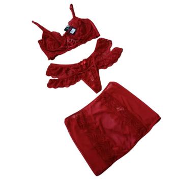 Kit Conjunto Lingerie Renda Luxo Saia Versailles Empoderadas