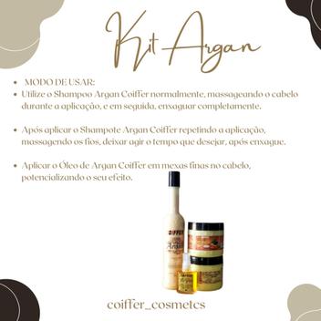 Kit De Argan Passos Coiffer Kit De Tratamento Para Cabelos