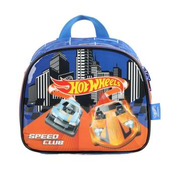 Lancheira Térmica Azul Hot Wheel Escolar Masculina Luxcel Lancheira