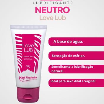 Lubrificante Íntimo Neutro a Base de Agua Para Sexo Anal Vaginal Love