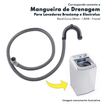 Mangueira De Drenagem Bocal Curvo 28mm 1 80m Para Lavadora De Roupas