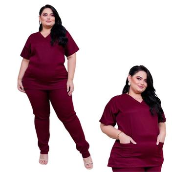 Pijama Hospitalar Feminino Scrubs Cirurgico Plus Size Unissex Pj