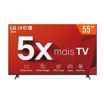 Smart TV LED 55 Ultra HD 4K LG 55UT8050PSA ThinQ AI Alexa HDR10 3 HDMI