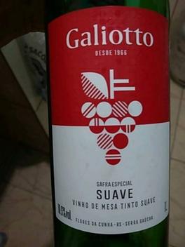 Vinho De Mesa Tinto Suave Gallioto Galiotto Vinho Magazine Luiza