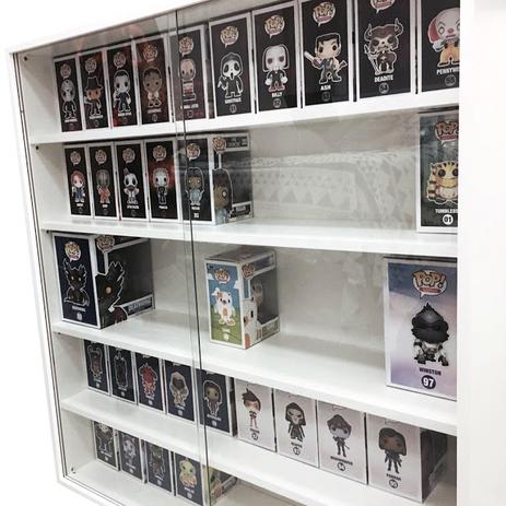 Expositor Para Funko Pop Mdf Pops Caixas Rides E Super Sizes Branco