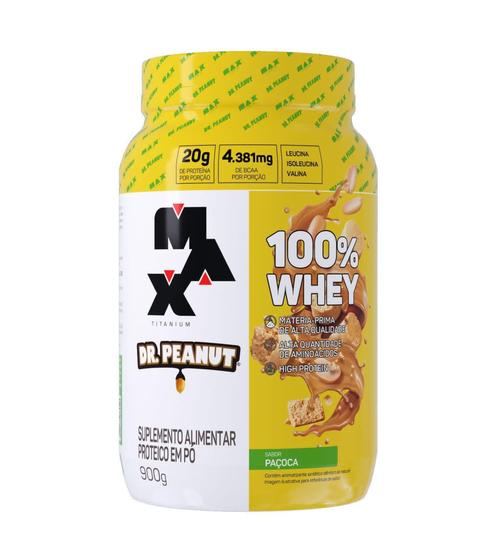 Whey Concentrado Dr Peanut Sabor Pa Oca Pote G Max Titanium