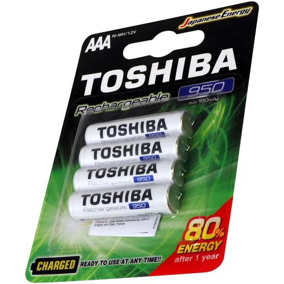 Pilhas Palito Recarreg Veis Aaa Original Mah Toshiba Para