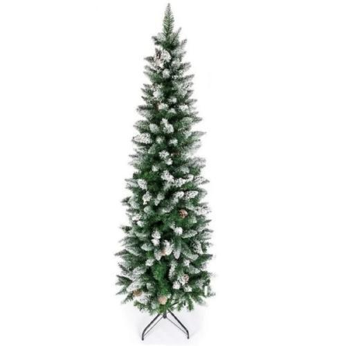 Árvore Natal Pinheiro Slim Nevada 120cm 142 galhos natalina decoração