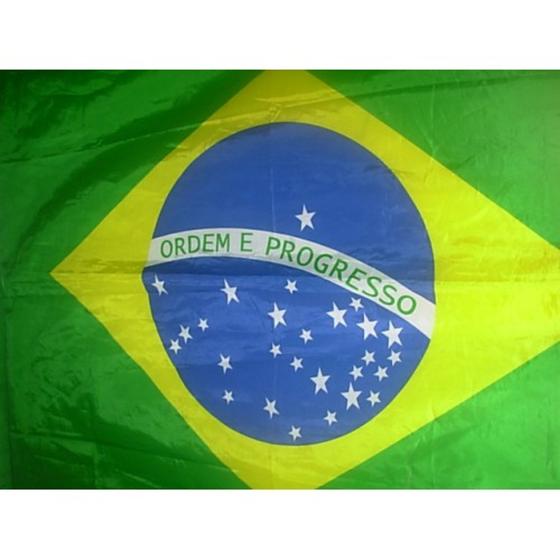 Bandeira Do Brasil Em Tecido Bemberg Sem Os Acabamentos Laterais