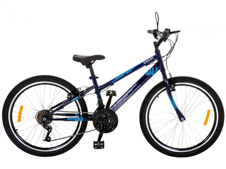 Bicicleta Aro 24 Caloi 2021 MAX T13R24V21 Aço Freio V Brake 21