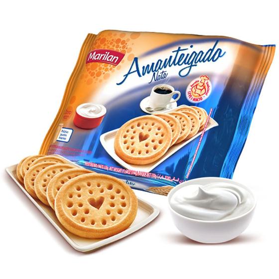 Biscoito Amanteigado Nata 330g Marilan Biscoito Bolacha