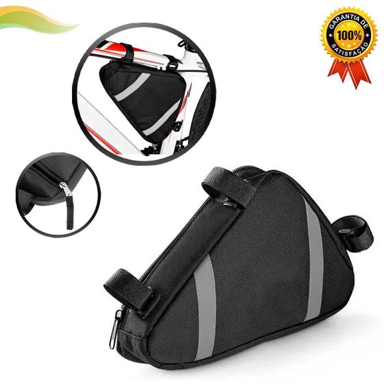 Bolsa Bike Quadro Alforge Selim De Bicicleta Bagageiro Tecido Flexível