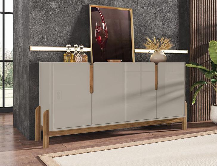 Buffet Lizz 170 4 Portas Off White Cedro Casa D Buffet e Balcão