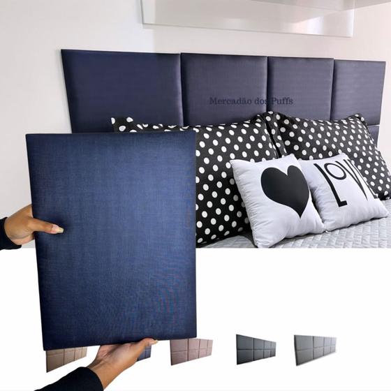 Cabeceira Adesiva Placas Modulada Estofada Imperme Vel Cama Queen