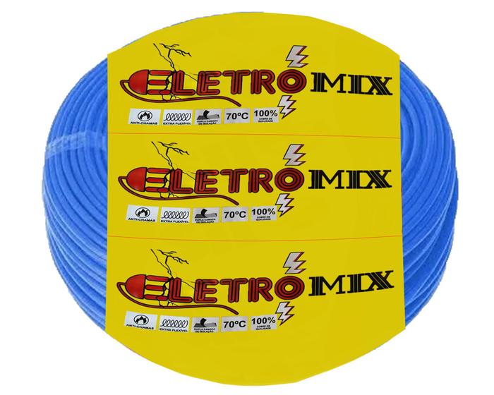 Cabo Flexível 10mm Rolo 100m Metros Fio Elétrico Inmetro Azul