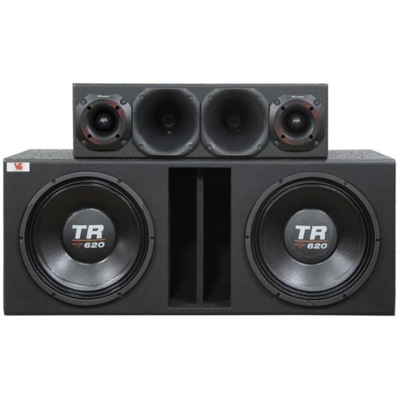 Caixa 2 Woofer De 12 Triton TR620 Corneteira Hinor ViniSound