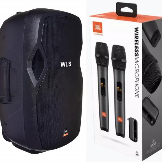 Caixa Wls S Ativa Bluetooth Microfones Sem Fio Jbl Caixa