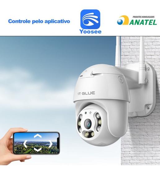 Camera Ip Wifi Externa Giratória Speed Dome B12 Prova Água It Blue