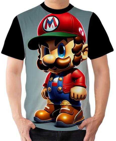 Camisa Camiseta Mario Bros Super Mario Videogame Estilo Vizu