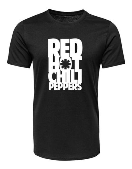 Camisa Camiseta Unissex Red Hot Chili Peppers Algodão Lançamento Camiseta Feminina