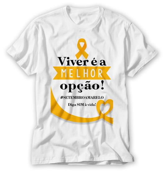 Camiseta Setembro Amarelo Campanha Viver A Melhor Op O Vidape