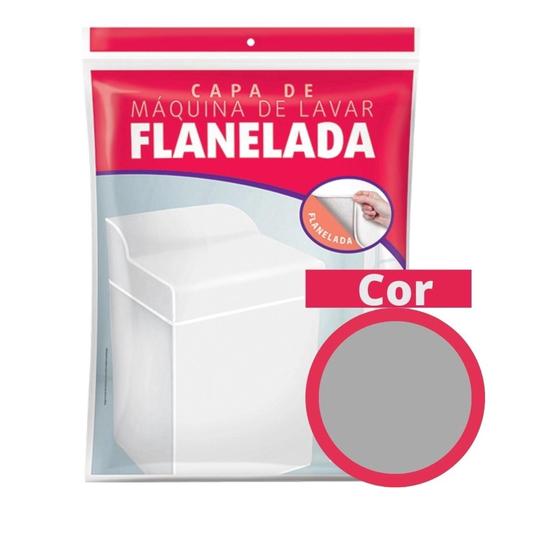 Capa Máquina De Lavar Flanelada Zíper Para 7kg 8kg 9kg 10kg Plast