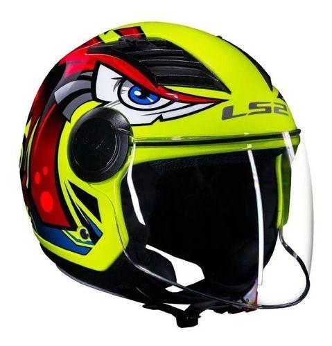 Capacete Aberto Moto Ls Of Air Flow Tribal Yellow Capacetes De