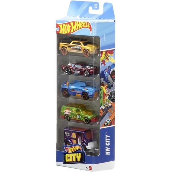 Carrinho Hot Wheels Pack City Jbj Mattel Delivery Pizza Caminh O Sorvete Frozen