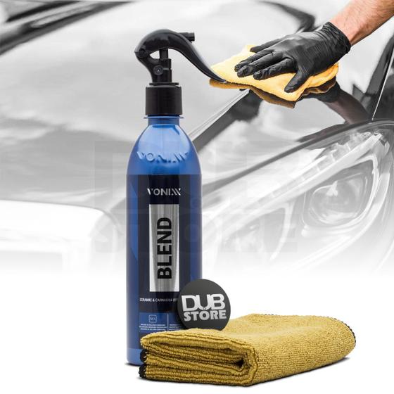 Cera Automotiva Em Spray Blend Vonixx Flanela De Microfibra Ml